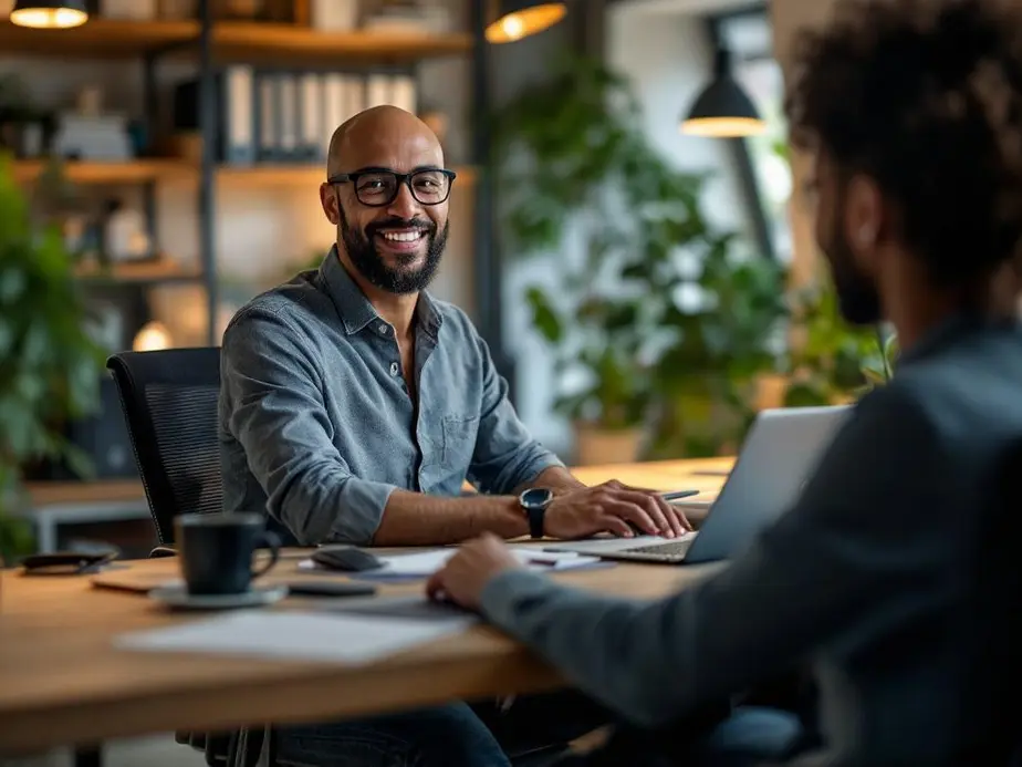 Ein Coach digitalisiert Dokumente und optimiert seine Büroabläufe.