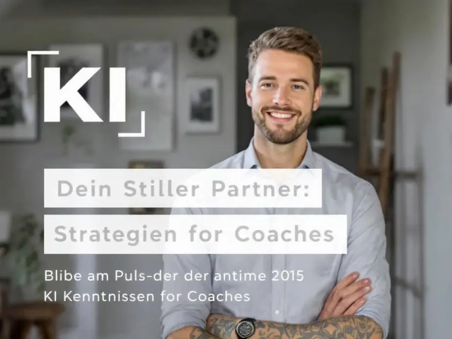 Erfolgreicher Business-Coach bei der Nutzung von KI-Tools im Büro.