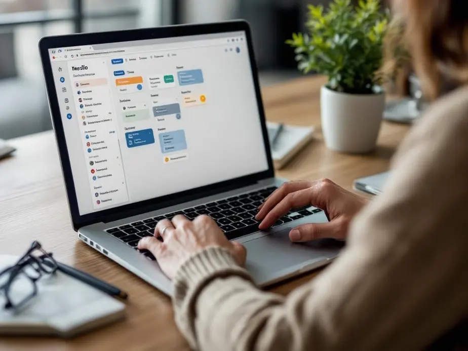 Ein Coach organisiert Kundeninformationen mithilfe von Trello, um den Prozess zu optimieren.