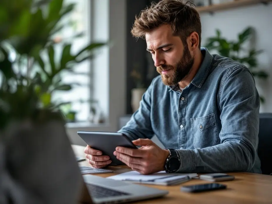 Ein Coach digitalisiert Dokumente und optimiert seine Büroabläufe.
