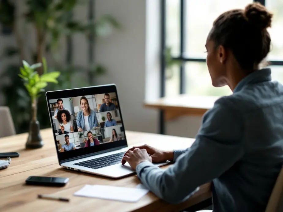 Ein Business Coach nimmt an einem Online-Zeitmanagement-Kurs teil und optimiert seine Planung.